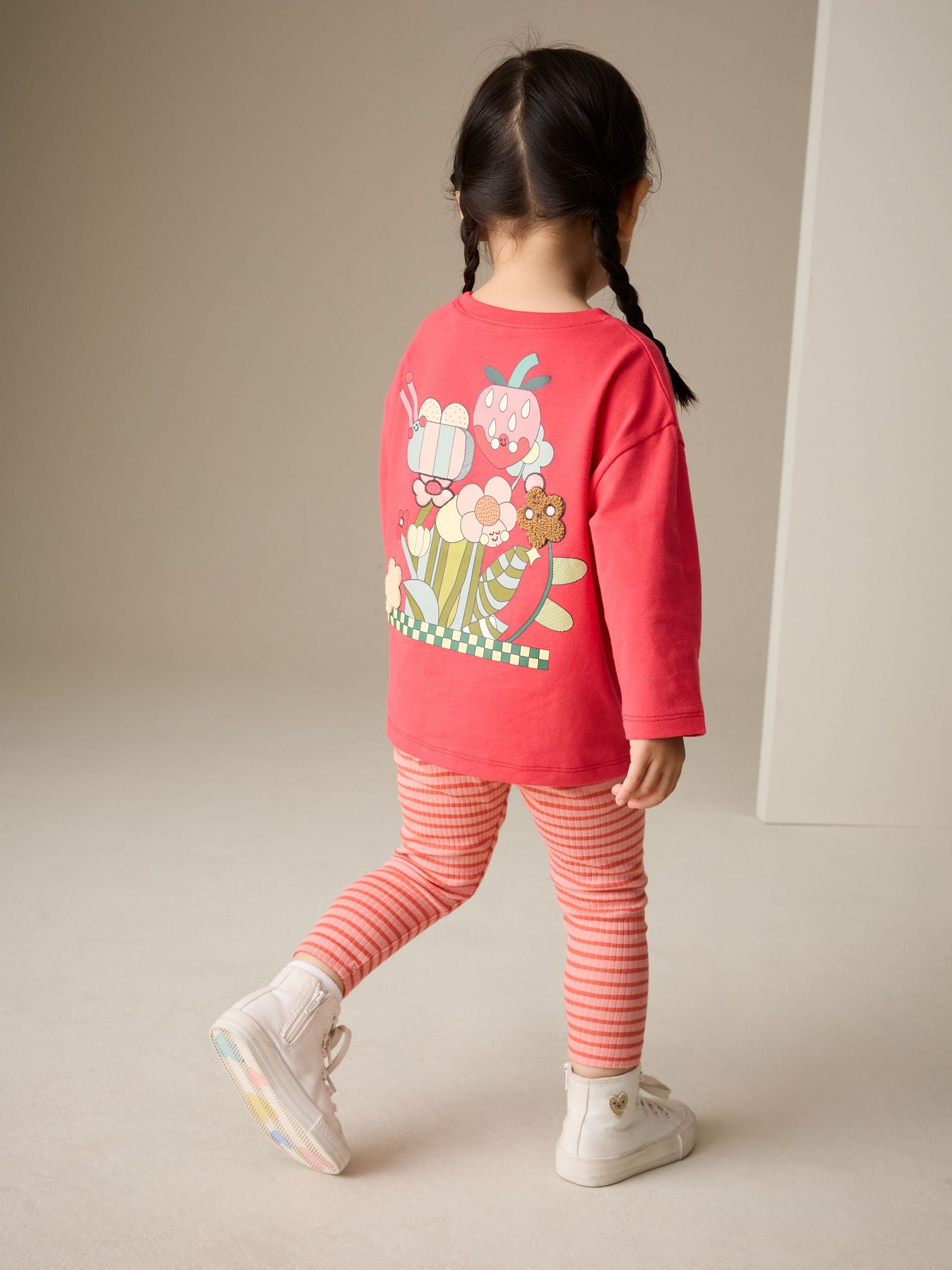 Bright Pink Long Sleeve Top and Leggings Set (3mths-7yrs) image 3