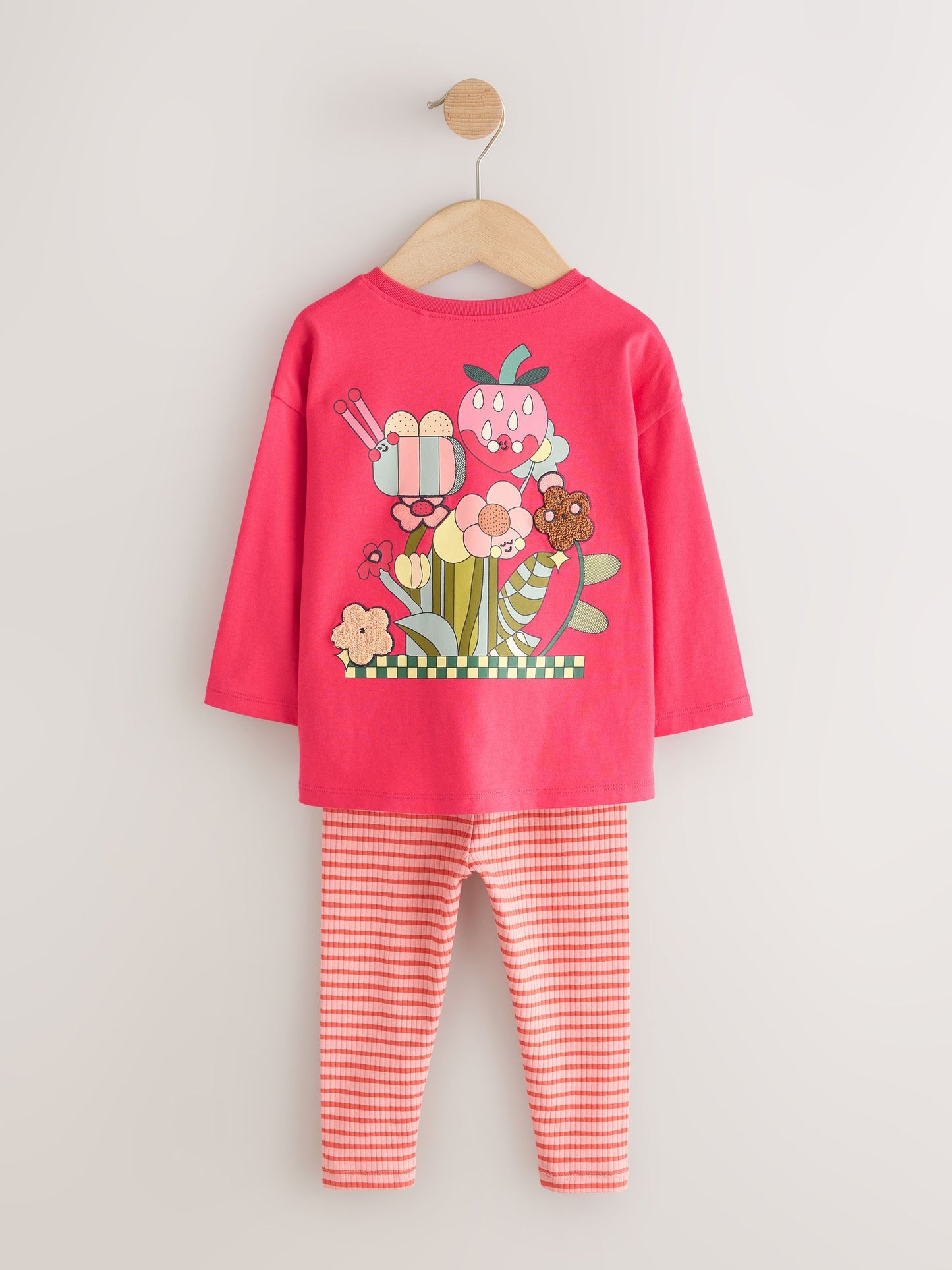 Bright Pink Long Sleeve Top and Leggings Set (3mths-7yrs) image 6