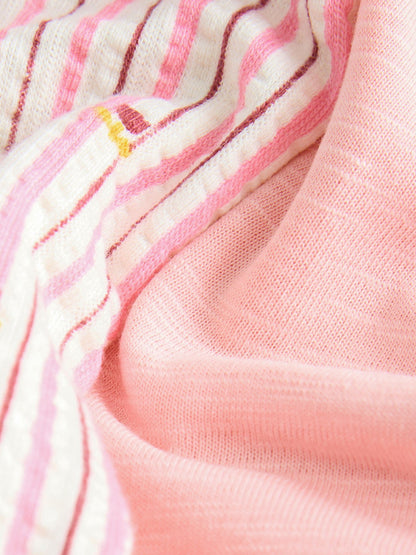 Pink Short Sleeve Peplum T-Shirt and Wide Leg Trousers Set (3mths-7yrs) image 5