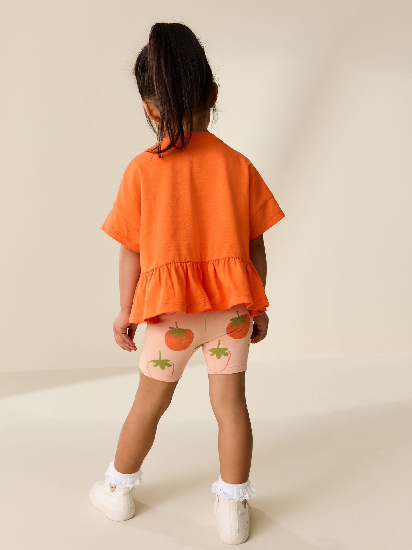 Orange Strawberry Short Sleeve Top and Shorts Set (3mths-7yrs) image 4