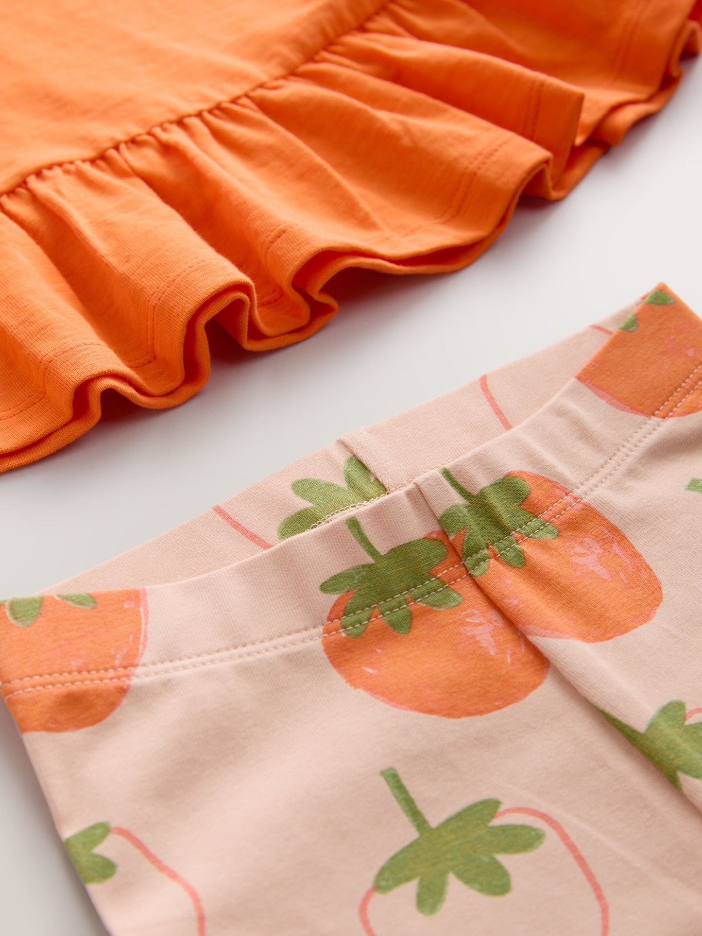 Orange Strawberry Short Sleeve Top and Shorts Set (3mths-7yrs) image 8