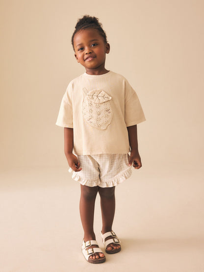 Lemon Yellow Short Sleeve T-Shirt and Shorts Set (3mths-7yrs) image 1