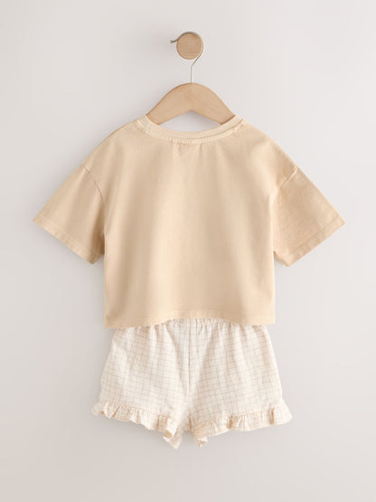 Lemon Yellow Short Sleeve T-Shirt and Shorts Set (3mths-7yrs) image 6