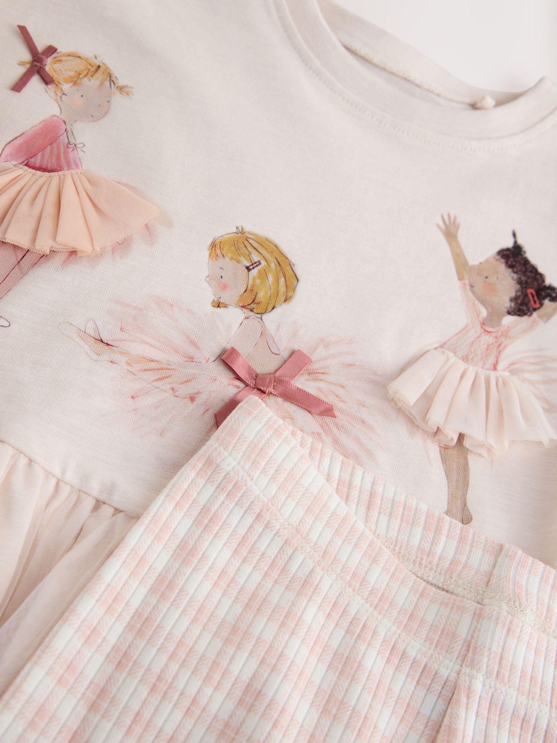 Pink Ballerina Short Sleeve Peplum T-Shirt and Leggings Set (3mths-7yrs) image 6