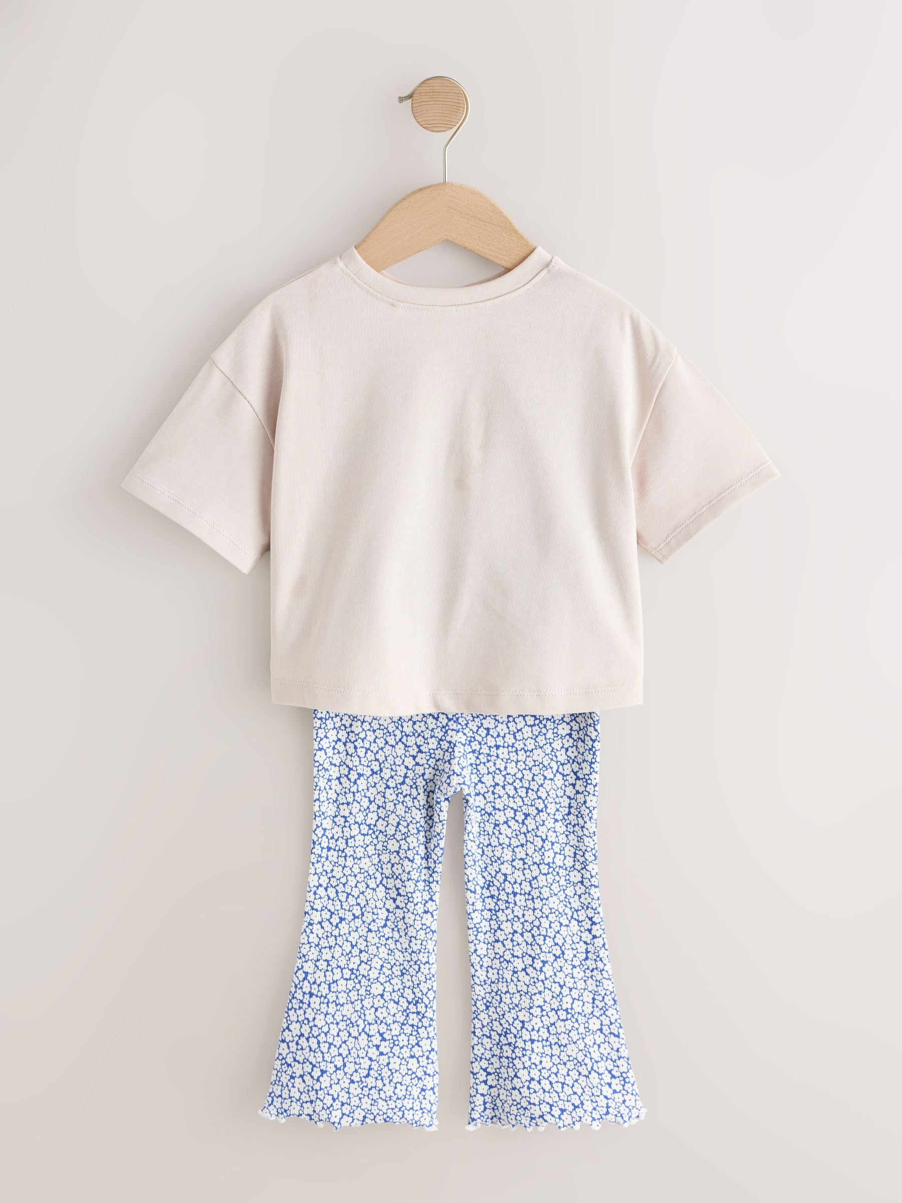 Ecru White Apple Character Short Sleeve Top and Leggings Set (3mths-7yrs) image 6