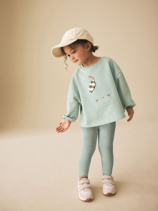Dsiney Kidz - Blue Pear Long Sleeve Top and Leggings Set (3mths-7yrs) image 2