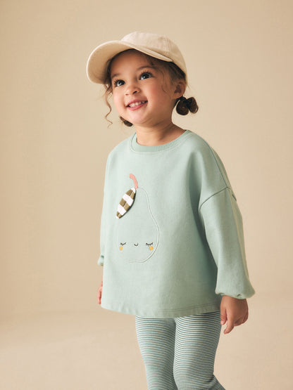 Blue Pear Long Sleeve Top and Leggings Set (3mths-7yrs) image 4