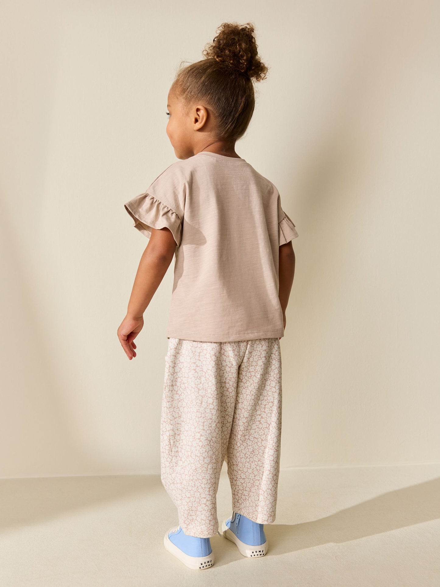 Ecru Flower Girl Short Sleeve Top and Barrel Trousers Set (3mths-7yrs) image 4