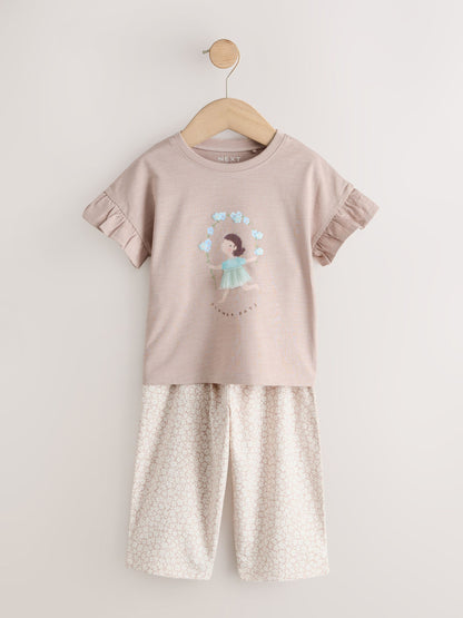 Ecru Flower Girl Short Sleeve Top and Barrel Trousers Set (3mths-7yrs) image 6