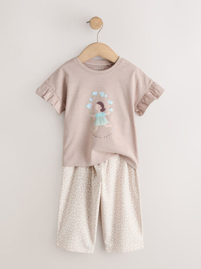 Ecru Flower Girl Short Sleeve Top and Barrel Trousers Set (3mths-7yrs) image 8