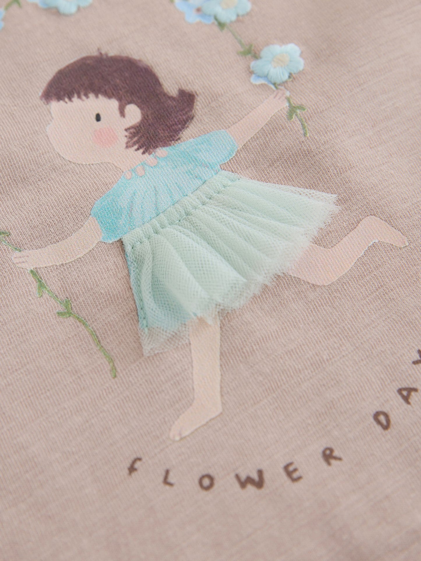 Ecru Flower Girl Short Sleeve Top and Barrel Trousers Set (3mths-7yrs) image 10