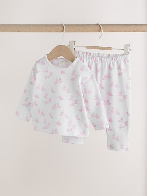 Pink Bunny Baby Long Sleeve T-Shirt And Leggings Set (0mths-2yrs) image 1