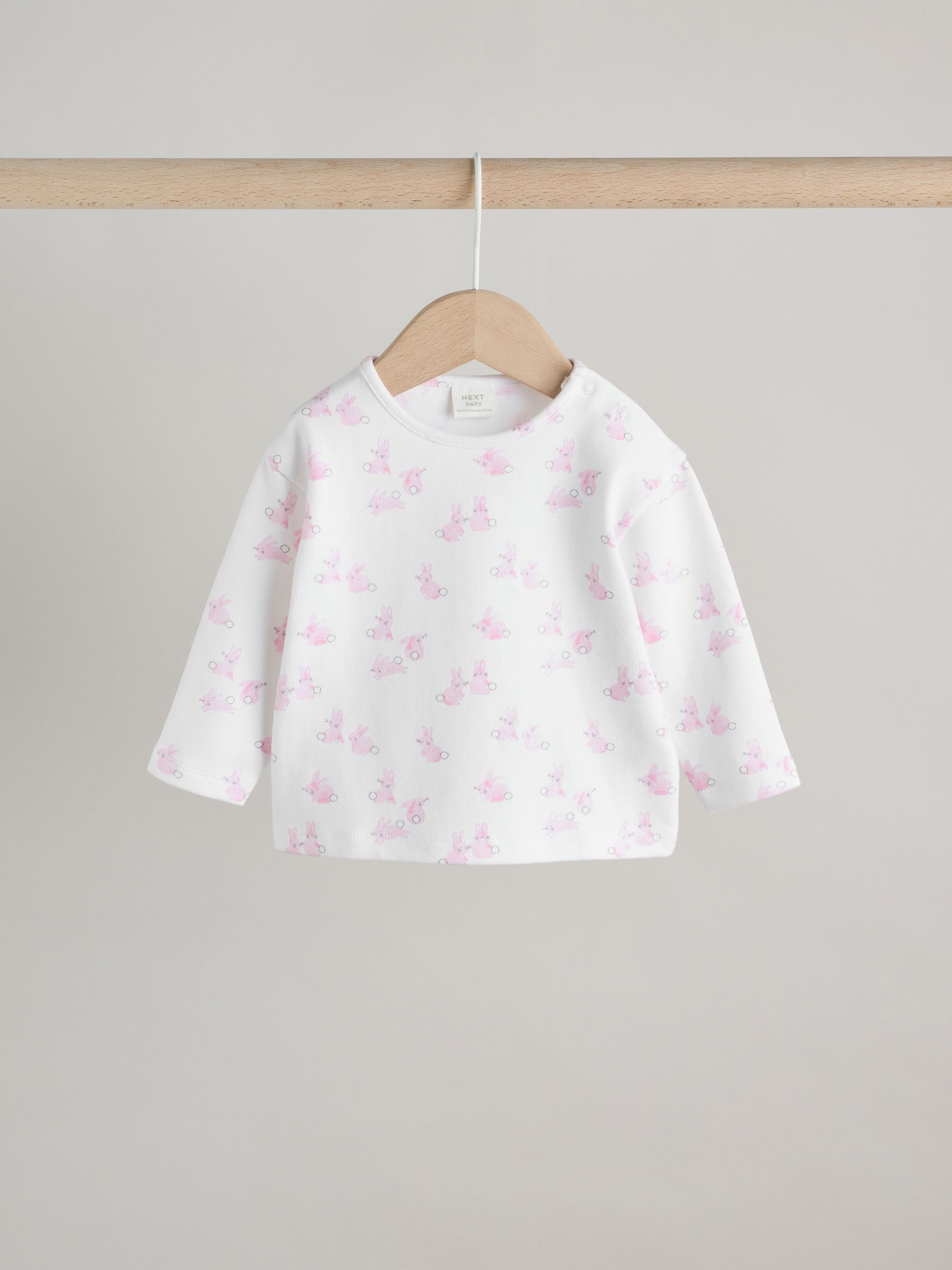 Pink Bunny Baby Long Sleeve T-Shirt And Leggings Set (0mths-2yrs) image 6