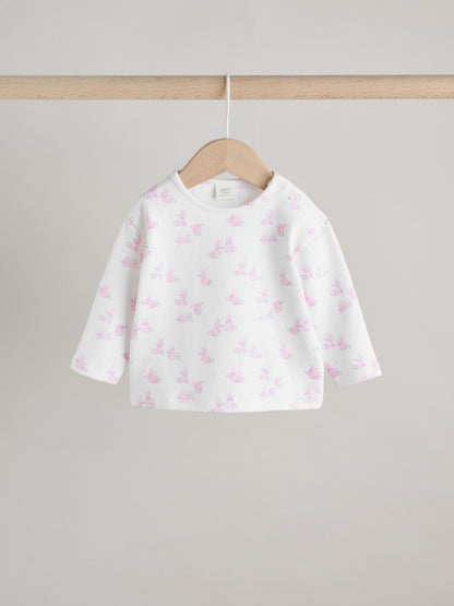 Pink Bunny Baby Long Sleeve T-Shirt And Leggings Set (0mths-2yrs) image 6