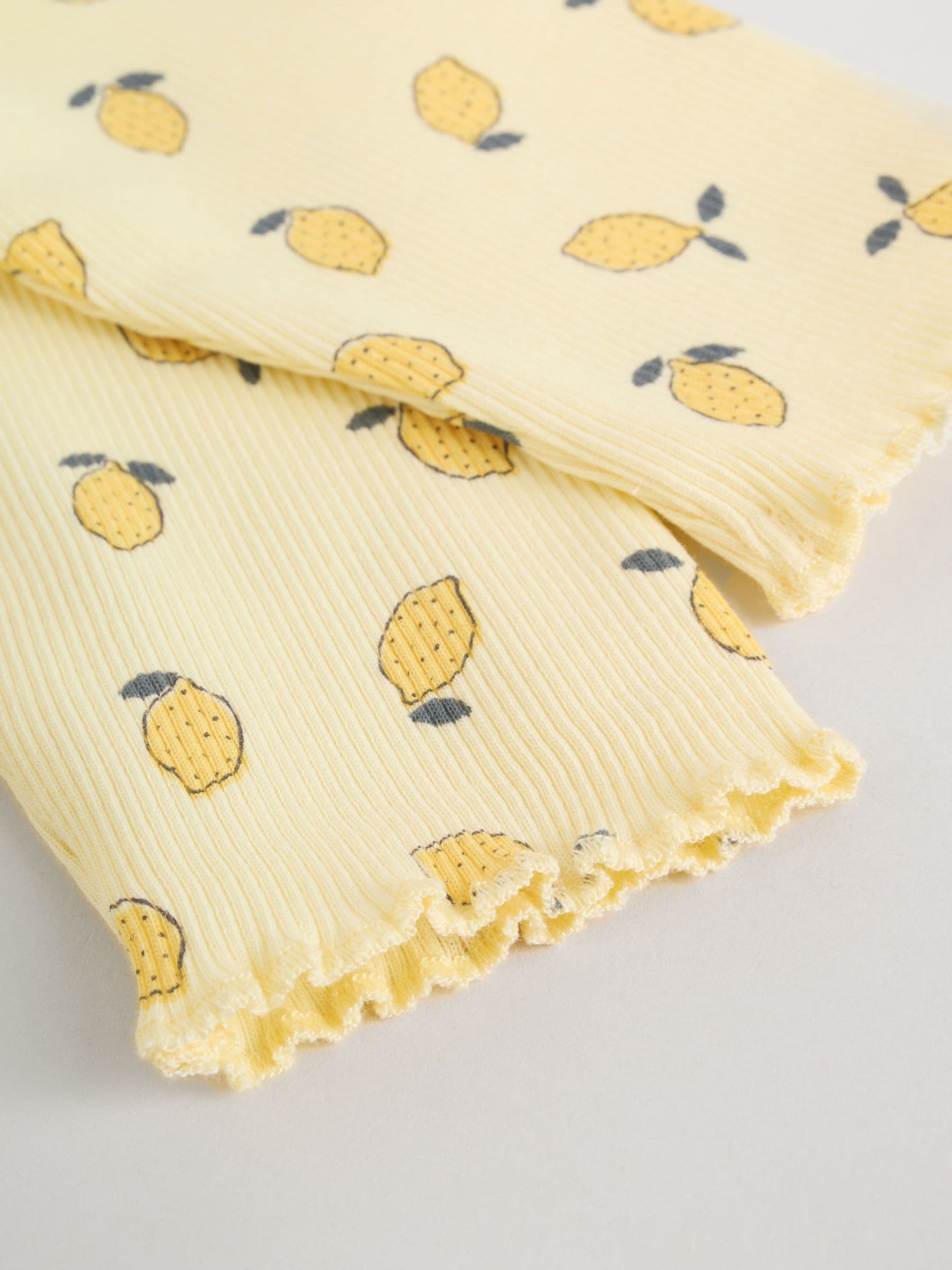 Yellow Lemon Baby Long Sleeve Frill Top And Leggings Set (0mths-2yrs) image 3