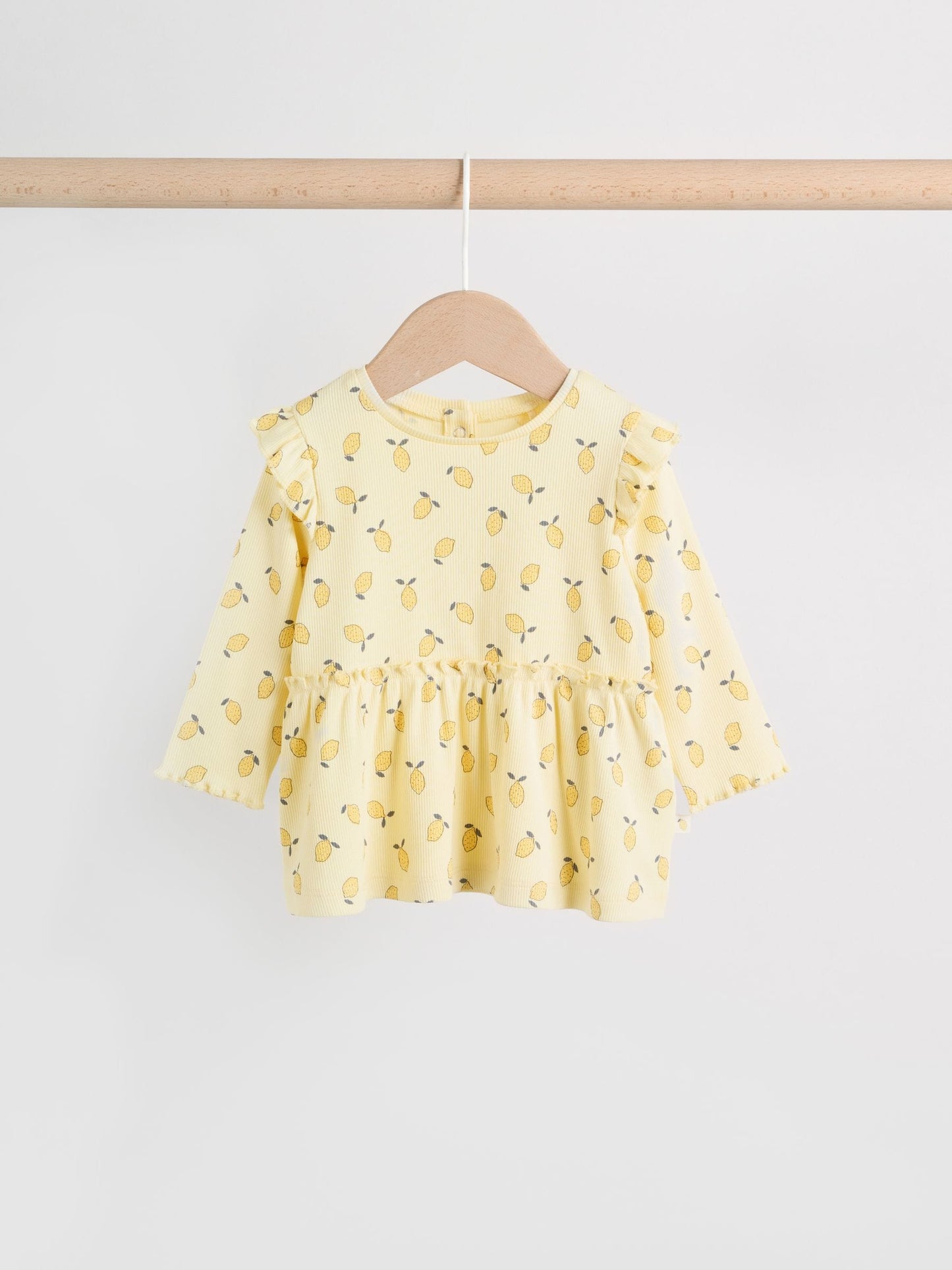 Yellow Lemon Baby Long Sleeve Frill Top And Leggings Set (0mths-2yrs) image 7