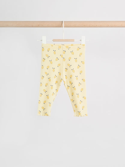 Yellow Lemon Baby Long Sleeve Frill Top And Leggings Set (0mths-2yrs) image 8