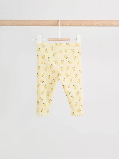 Yellow Lemon Baby Long Sleeve Frill Top And Leggings Set (0mths-2yrs) image 5