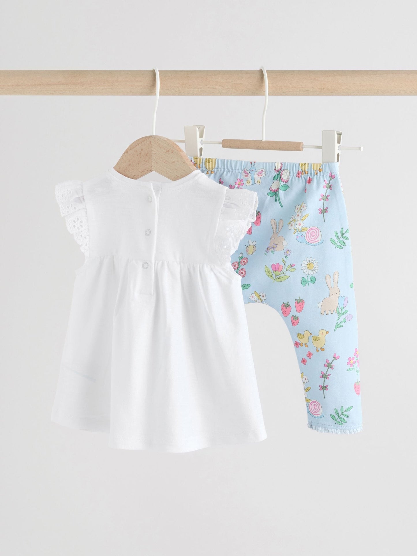 Ecru Fairy Short Sleeve Baby Top and Leggings 2 Piece Set (0mths-2yrs) image 6