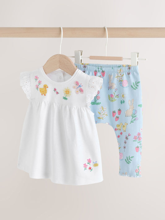 Dsiney Kidz - Ecru Fairy Short Sleeve Baby Top and Leggings 2 Piece Set (0mths-2yrs) image 1