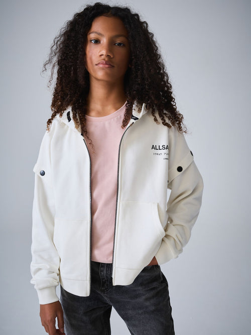 smALLSAINTS White Amphia Underground Zip Hoodie - image 1