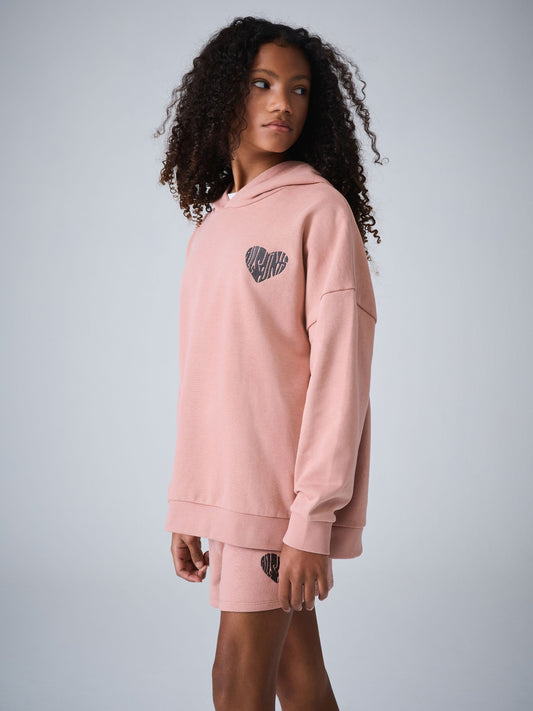 smALLSAINTS Mid Pink Lover Hoodie and Sweat Shorts Set - image 1