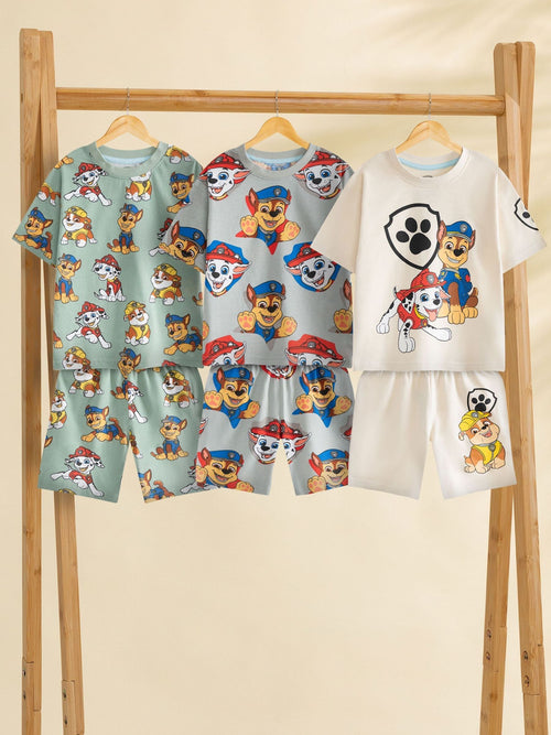 Vanilla Underground Grey Bluey Boys Multicoloured Multi Character Multi-Pack of 2 Short Sleeve Short Leg Pyjama Set image 1