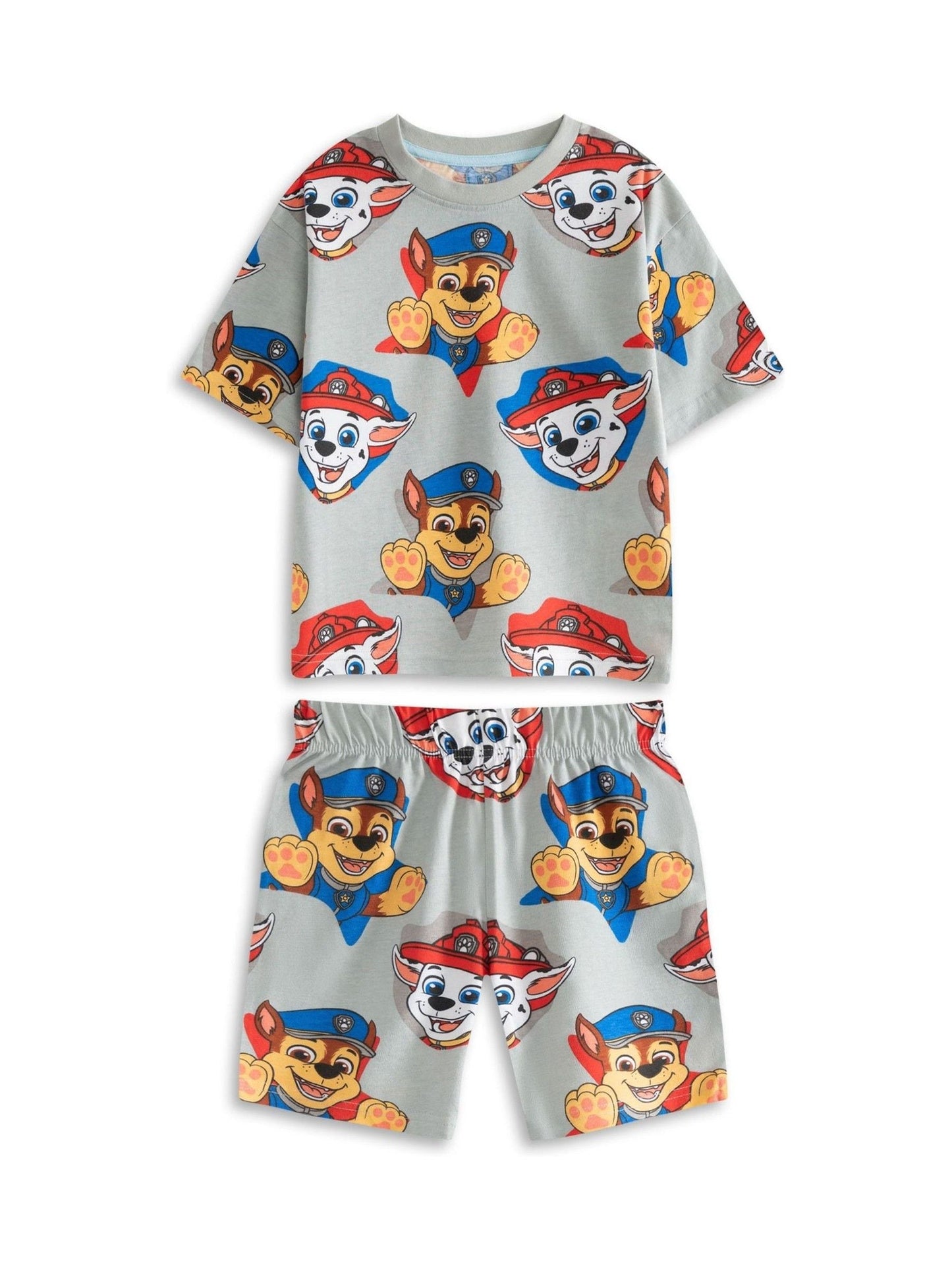 Dsiney Kidz - Vanilla Underground Grey Paw Patrol Multicoloured Multi Character Multi-Pack of 2 Short Sleeve Short Leg Pyjama Set image 3