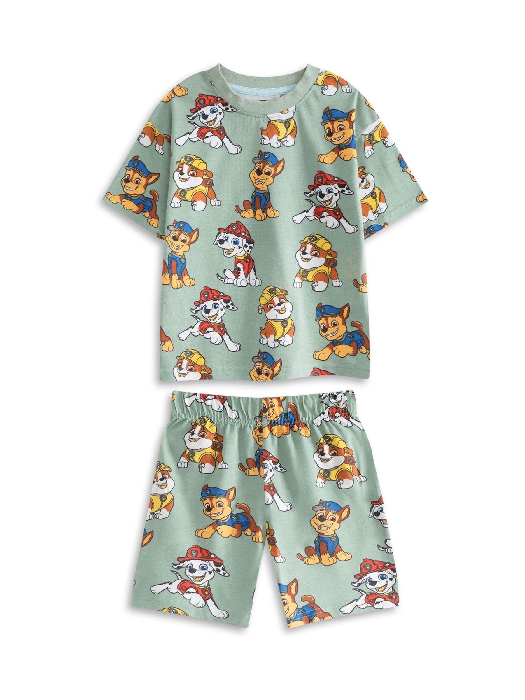 Dsiney Kidz - Vanilla Underground Grey Paw Patrol Multicoloured Multi Character Multi-Pack of 2 Short Sleeve Short Leg Pyjama Set image 4