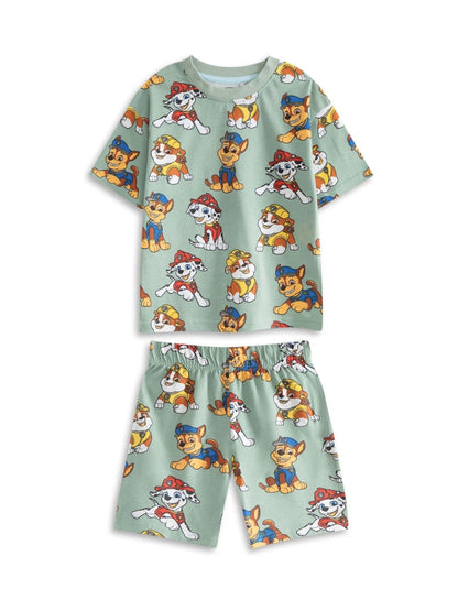 Dsiney Kidz - Vanilla Underground Grey Paw Patrol Multicoloured Multi Character Multi-Pack of 2 Short Sleeve Short Leg Pyjama Set image 4
