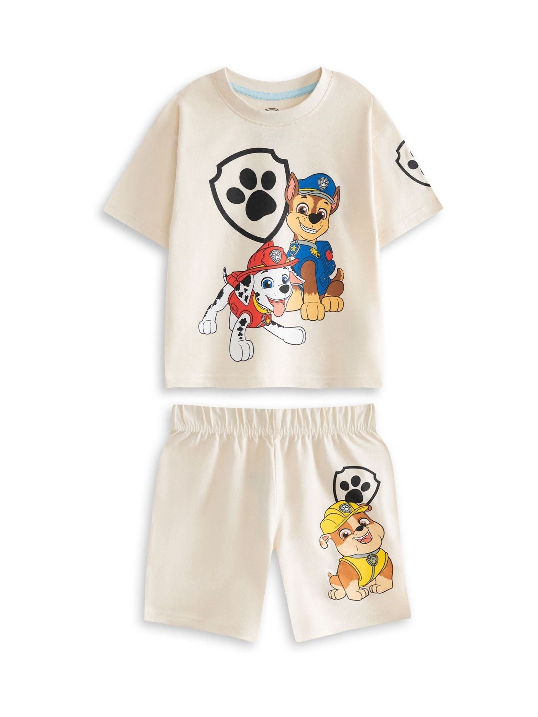 Dsiney Kidz - Vanilla Underground Grey Paw Patrol Multicoloured Multi Character Multi-Pack of 2 Short Sleeve Short Leg Pyjama Set image 5