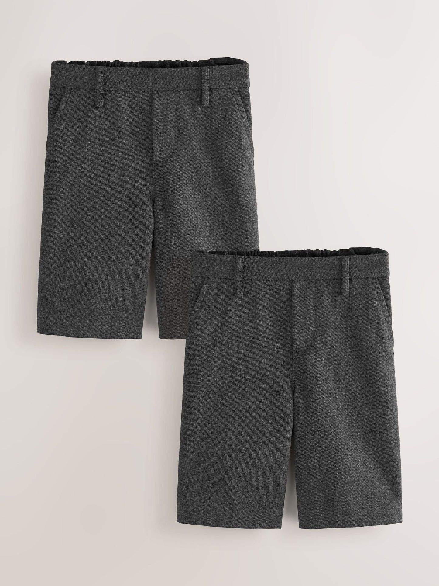 Dsiney Kidz - Grey 2 Pack Flat Front School Shorts (3-14yrs) image 1