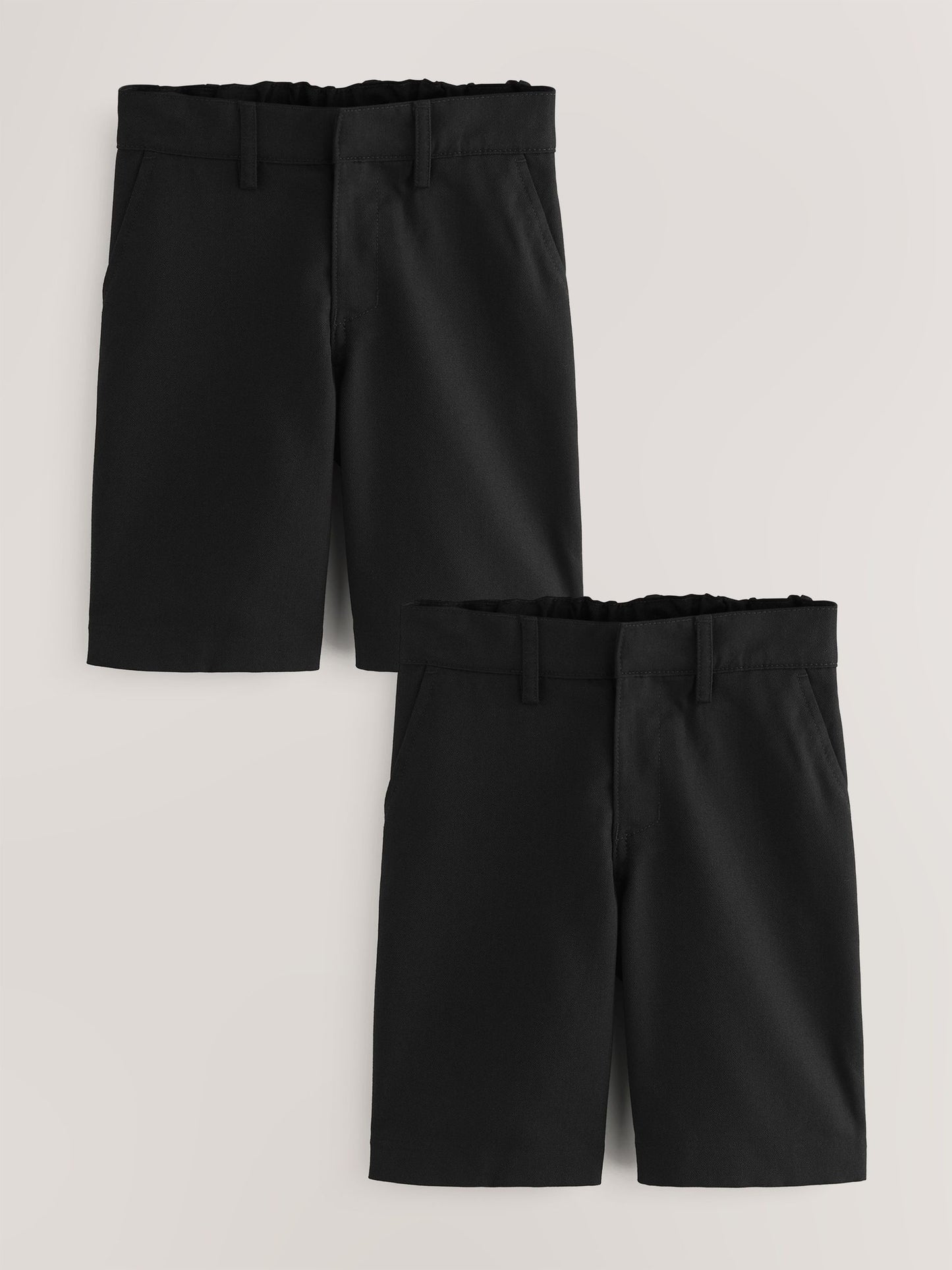 Dsiney Kidz - Black 2 Pack Flat Front School Shorts (3-14yrs) image 1