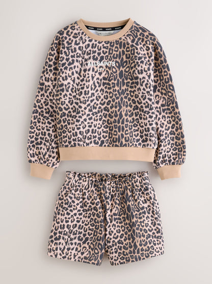 smALLSAINTS Leopard Logo Sweatshirt and Sweat Shorts Set - image 7