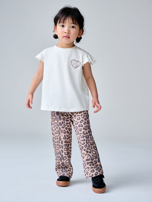 Dsiney Kidz - smALLSAINTS Leopard Lover T-Shirt and Wide Leg Leggings Set image 1