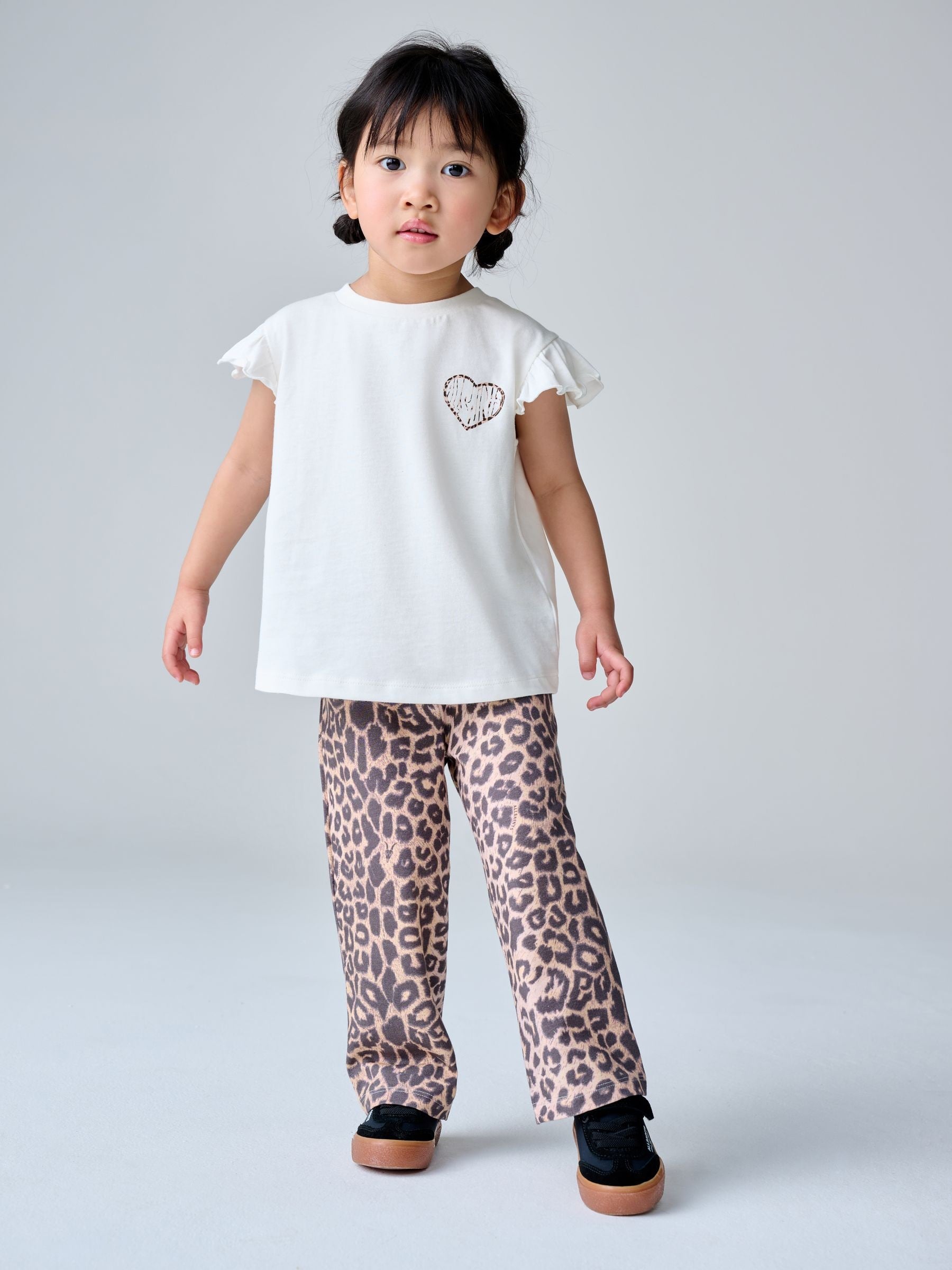 smALLSAINTS Leopard Lover T-Shirt and Wide Leg Leggings Set image 1