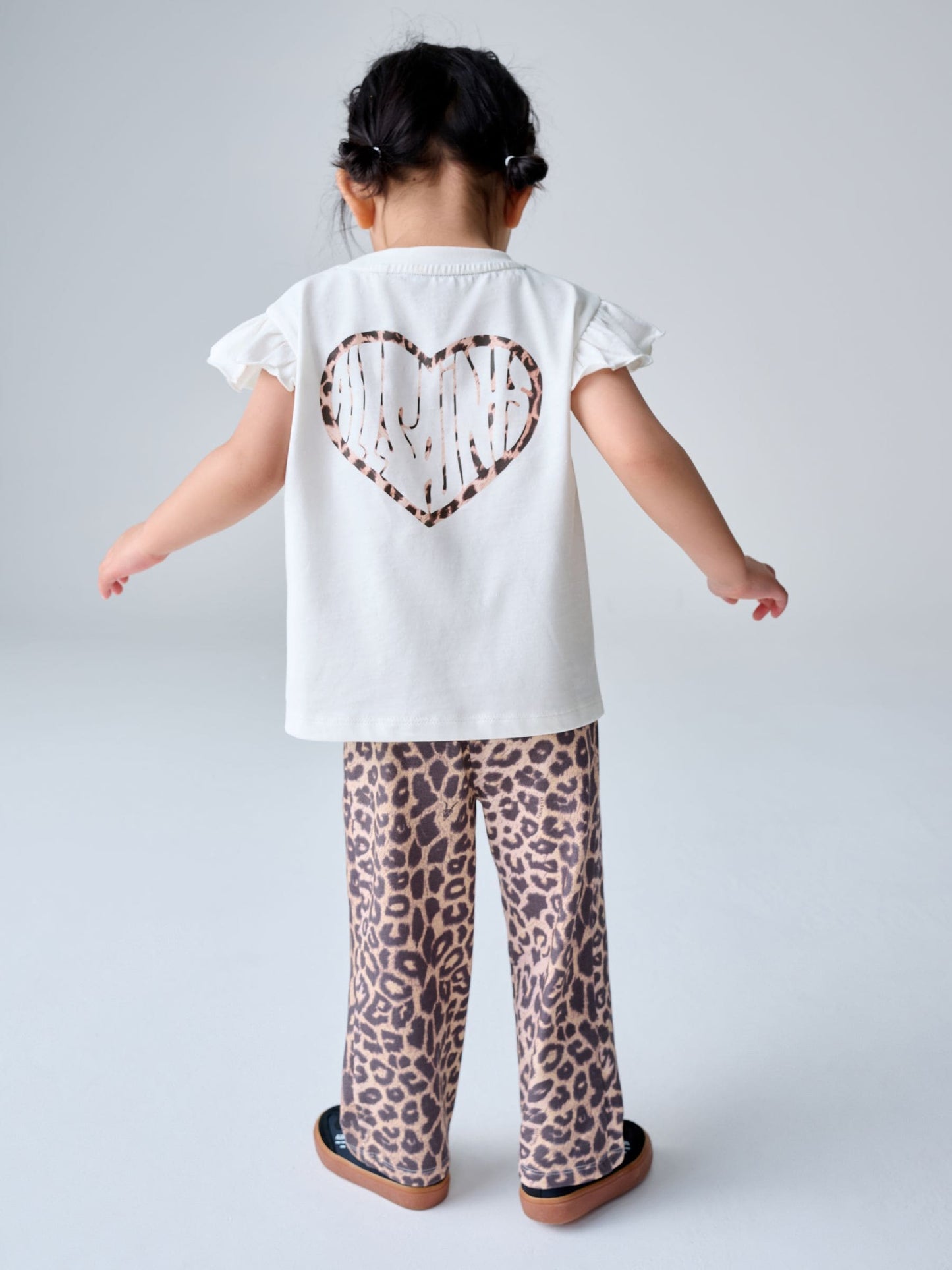 smALLSAINTS Leopard Lover T-Shirt and Wide Leg Leggings Set image 3