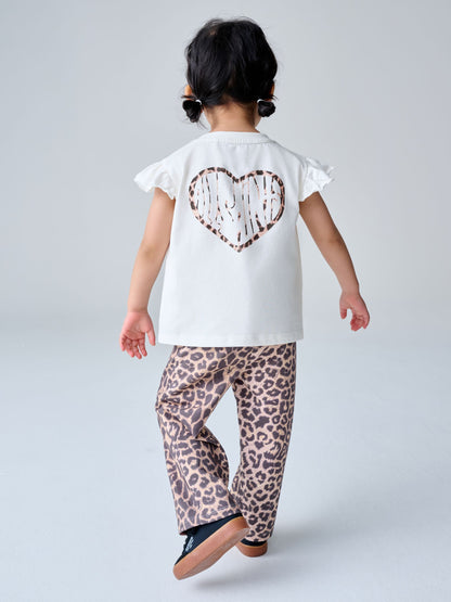 smALLSAINTS Leopard Lover T-Shirt and Wide Leg Leggings Set image 4
