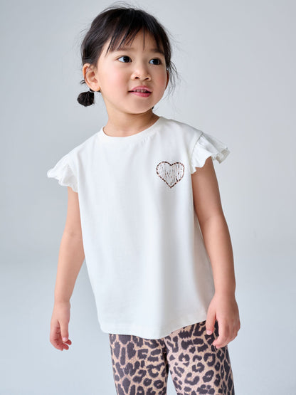 smALLSAINTS Leopard Lover T-Shirt and Wide Leg Leggings Set image 6