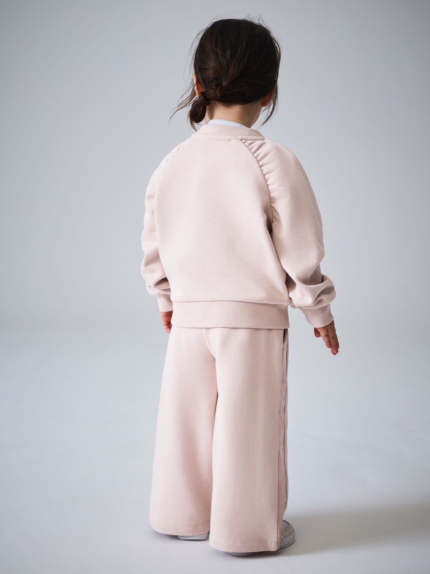 smALLSAINTS Light Pink Lover Sweatshirt and Wide Leg Joggers Younger Set image 2