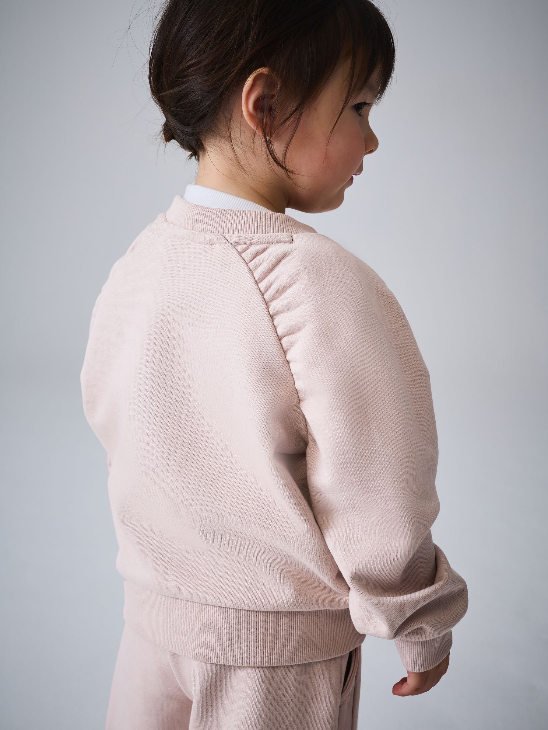 smALLSAINTS Light Pink Lover Sweatshirt and Wide Leg Joggers Younger Set image 4