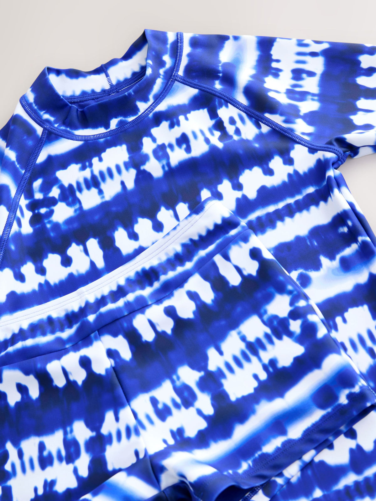 Dsiney Kidz - Blue Tie Dye Sunsafe Rash Vest And Shorts Swim Set (3-16yrs) image 8