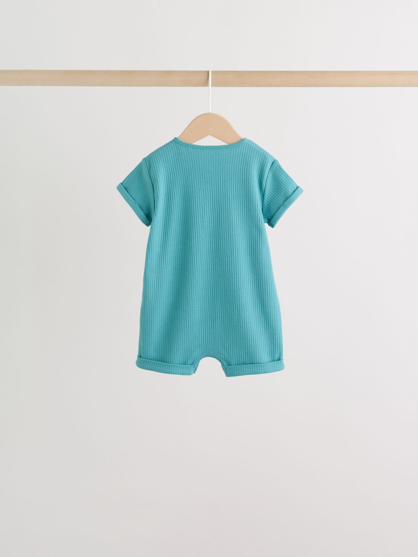 Green Grandad Button Neck Baby Rompers 4 Pack image 4
