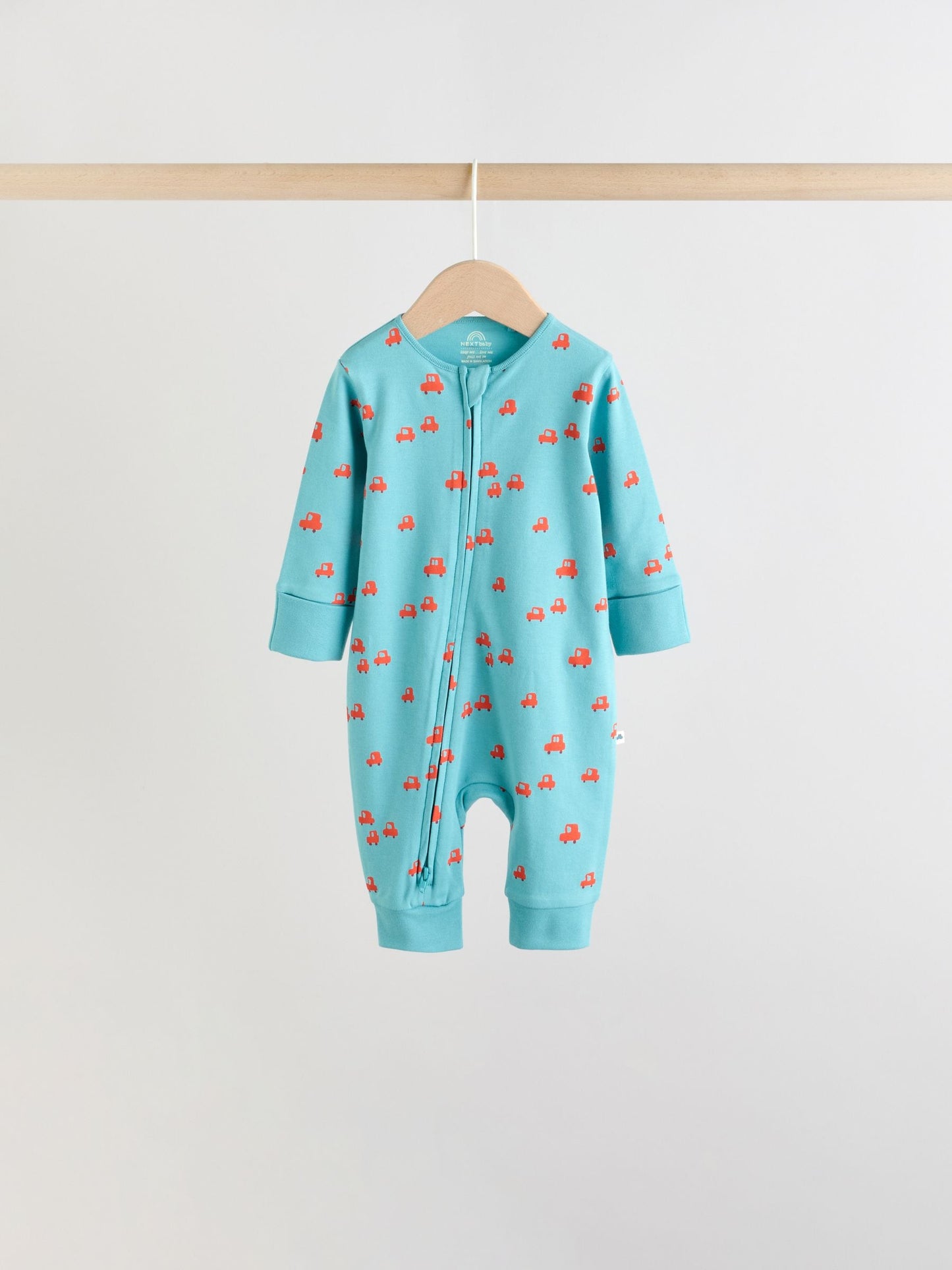 Multi Two Way Zip Baby Sleepsuit 5 Pack (0mths-3yrs) image 4
