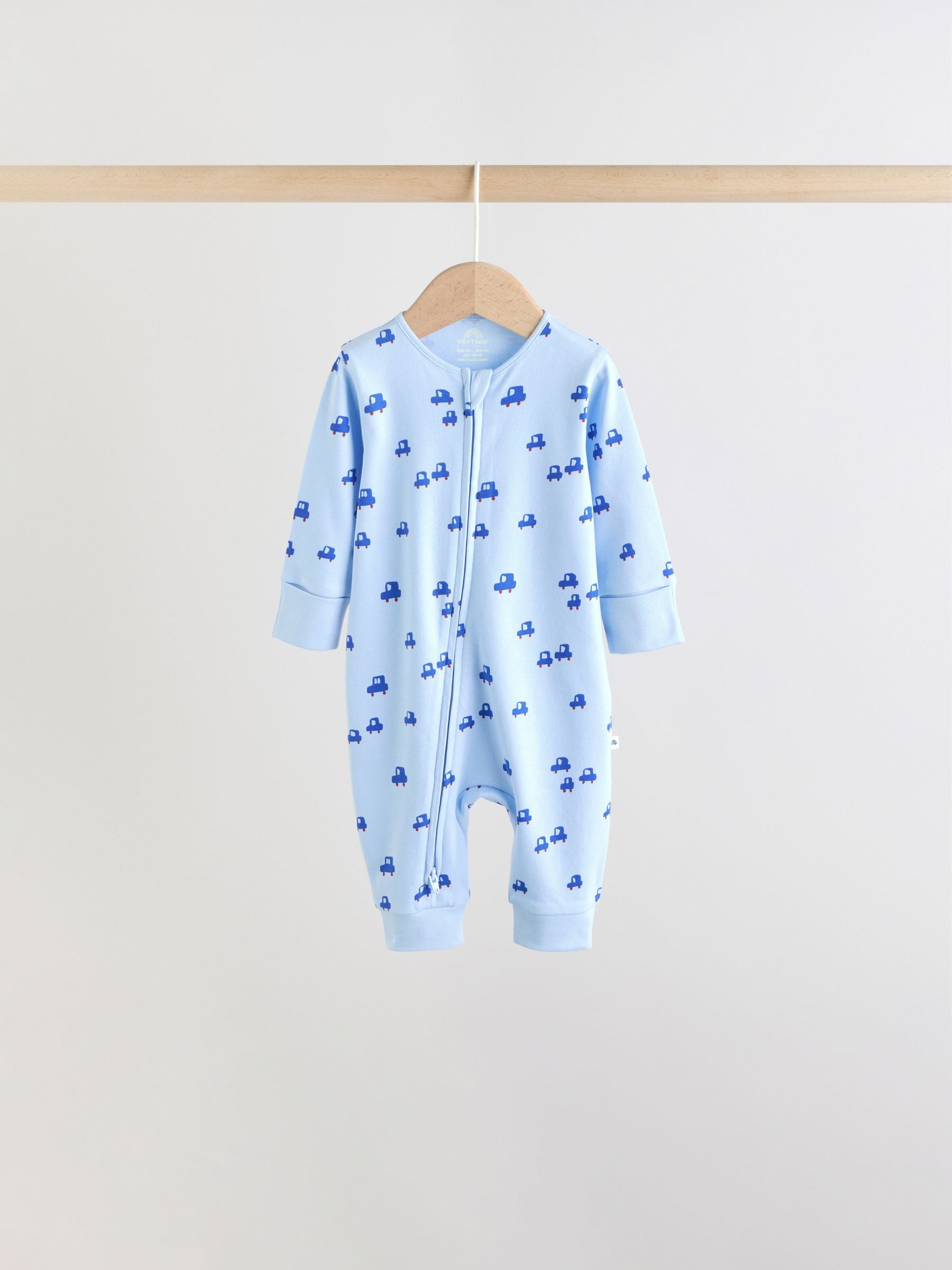 Multi Two Way Zip Baby Sleepsuit 5 Pack (0mths-3yrs) image 5