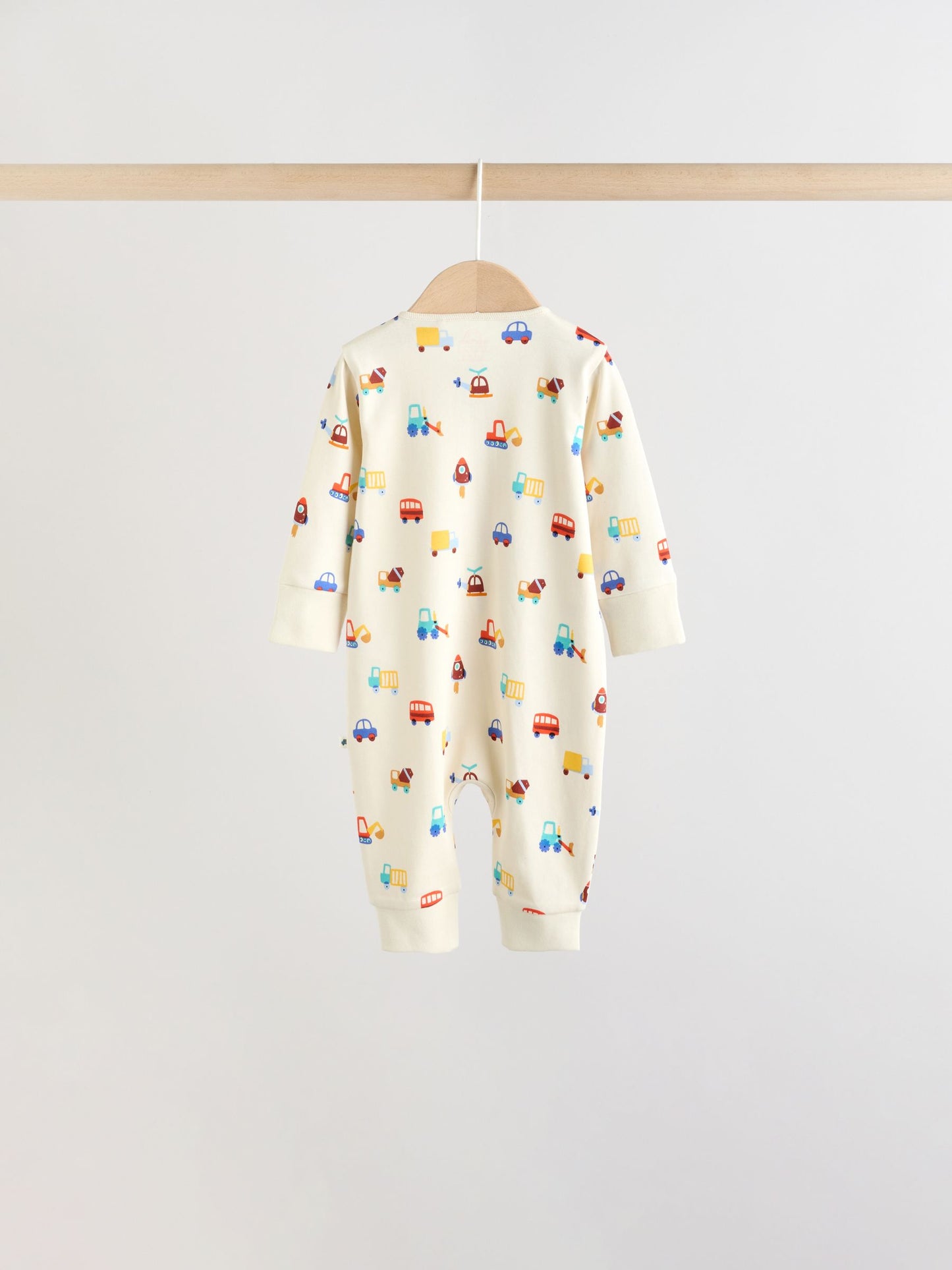 Multi Two Way Zip Baby Sleepsuit 5 Pack (0mths-3yrs) image 8