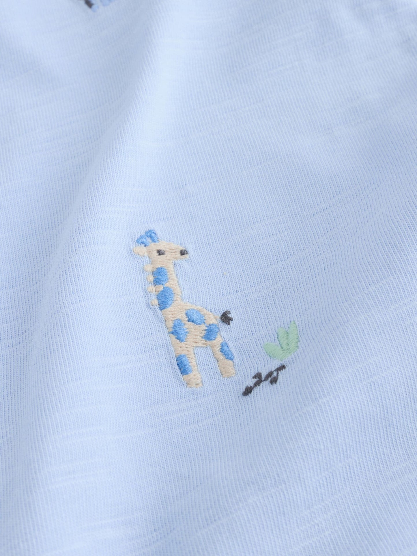 Green Blue Safari Animal Jersey Baby Rompers 4 Pack image 9