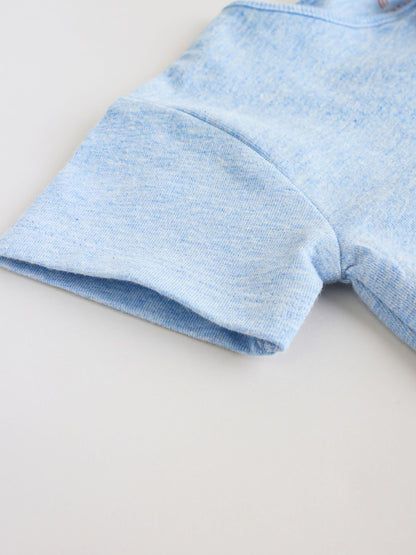 Blue Nautical Jersey Baby Rompers 4 Pack image 5