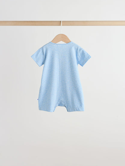 Blue Nautical Jersey Baby Rompers 4 Pack image 4