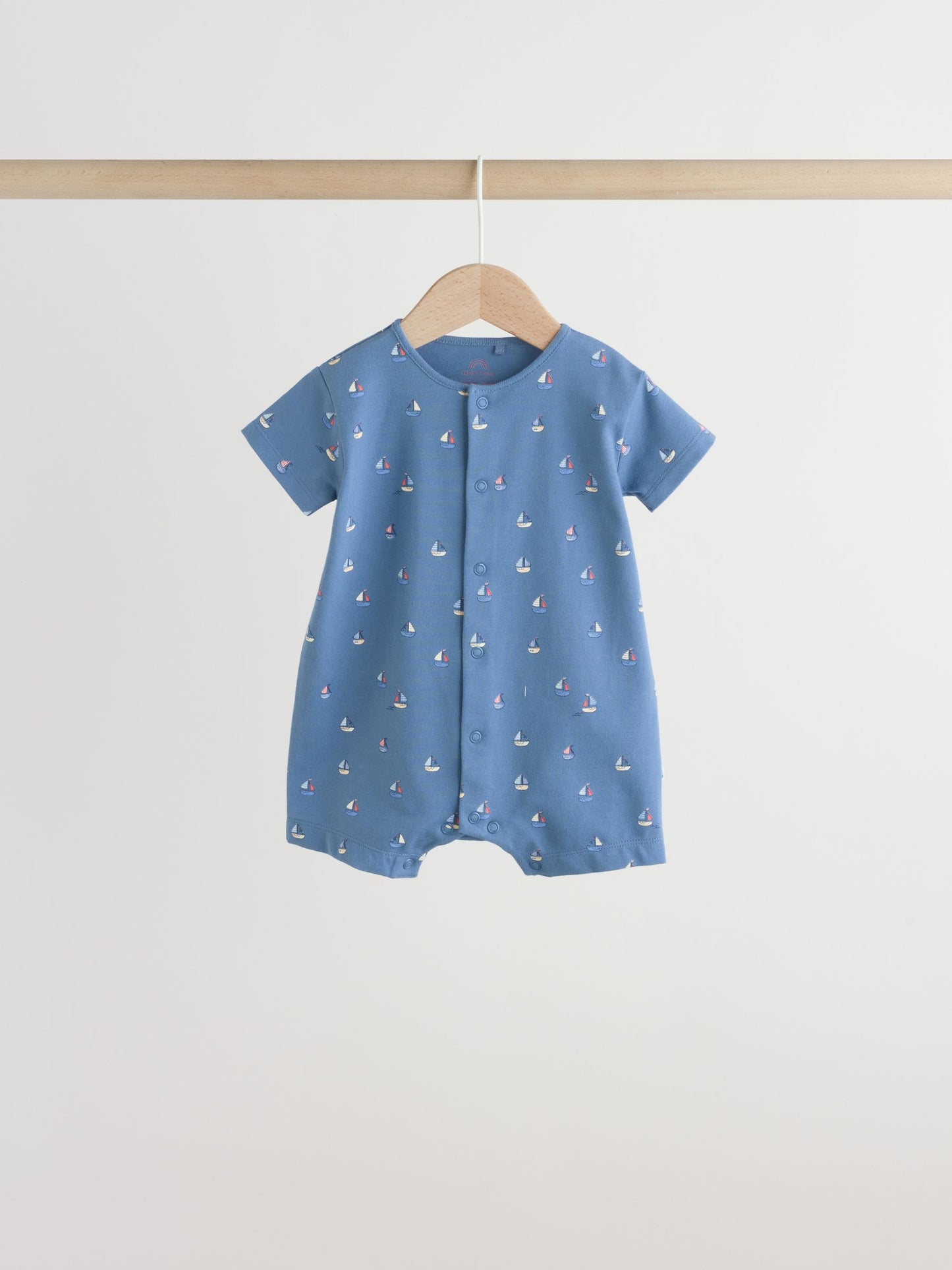 Blue Nautical Jersey Baby Rompers 4 Pack image 6